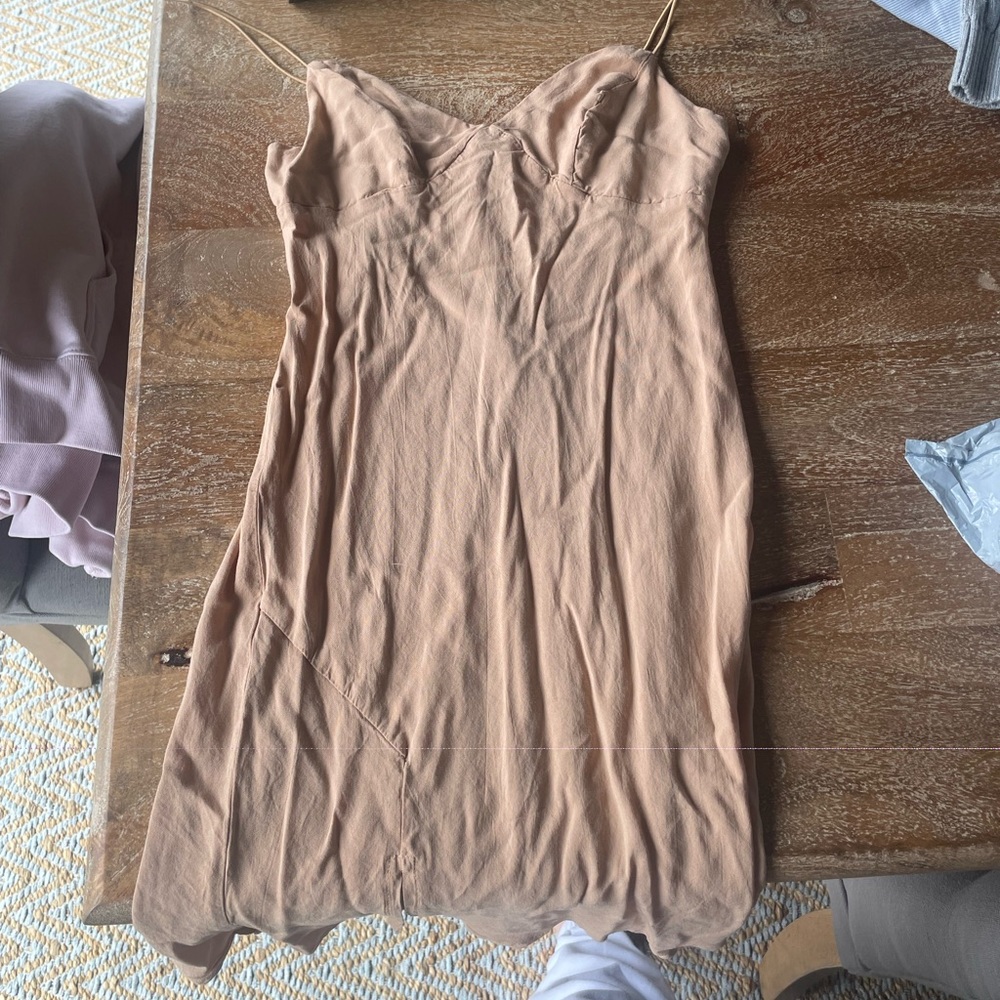 pacsun flowy brown dress